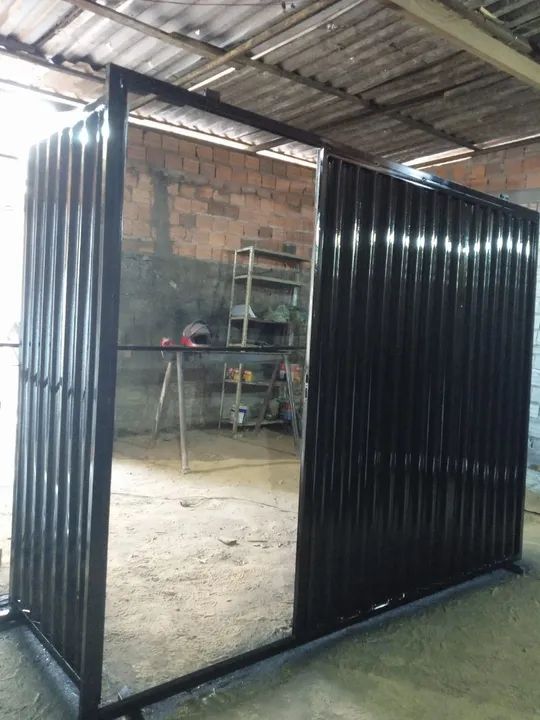 Portão de metalon galvanizado pintado e estalado novo - Foto 3