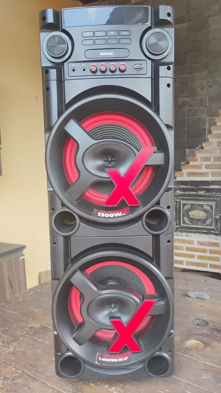 Caixa acústica Amvox 1300W- RMS