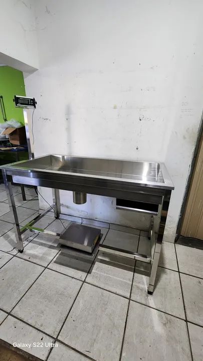 Mesa inox  industrial pesagem e embalagens - Foto 6