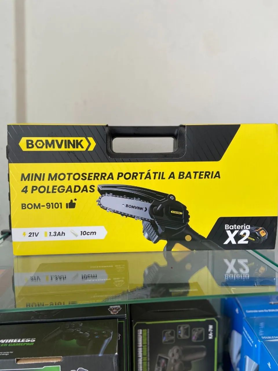 MINI MOTOSERRA PORTÁTIL A BATERIA 4 POLEGADAS BOM-9101 BomVink