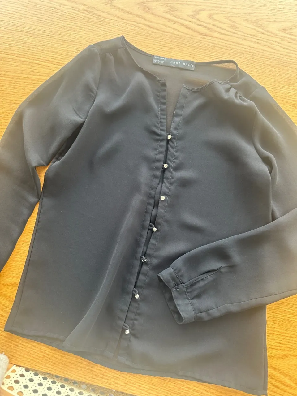 Blusa Social Zara Basic Preta