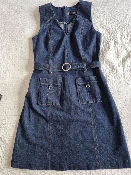 Vestido Jeans Azul - Tamanho M