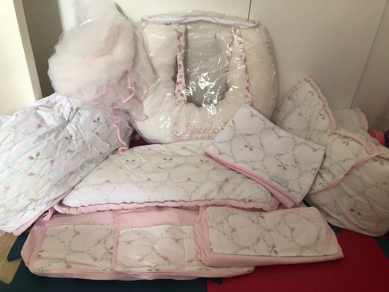 Enxoval de Berço - Protetor de berço com enchimento  - Foto 3