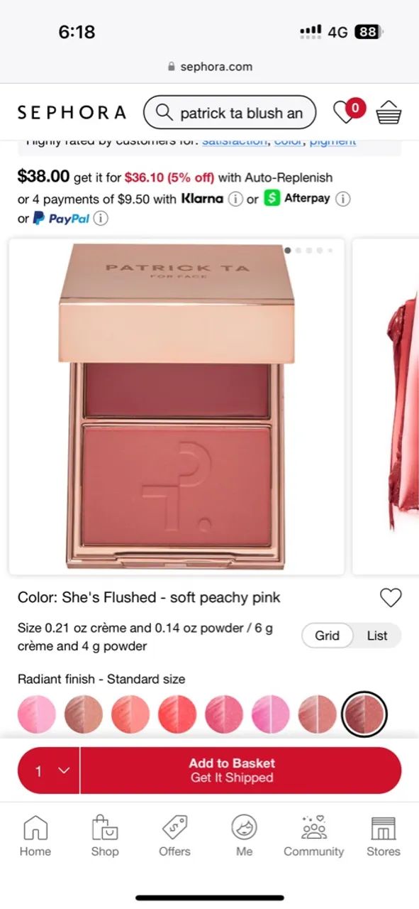 Blush Duo She's Flushed - Patrick Ta