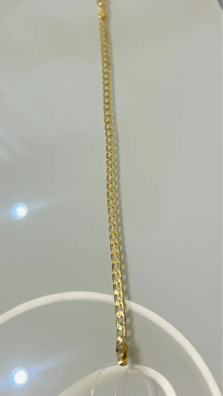 Pulseira Grumet 2mm banhada a ouro