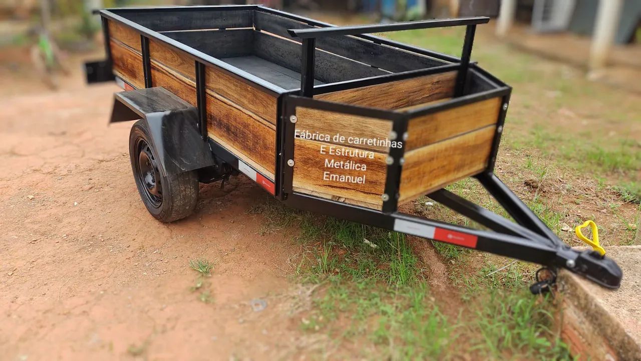Carretinha de Madeira - Estrutura Metálica
