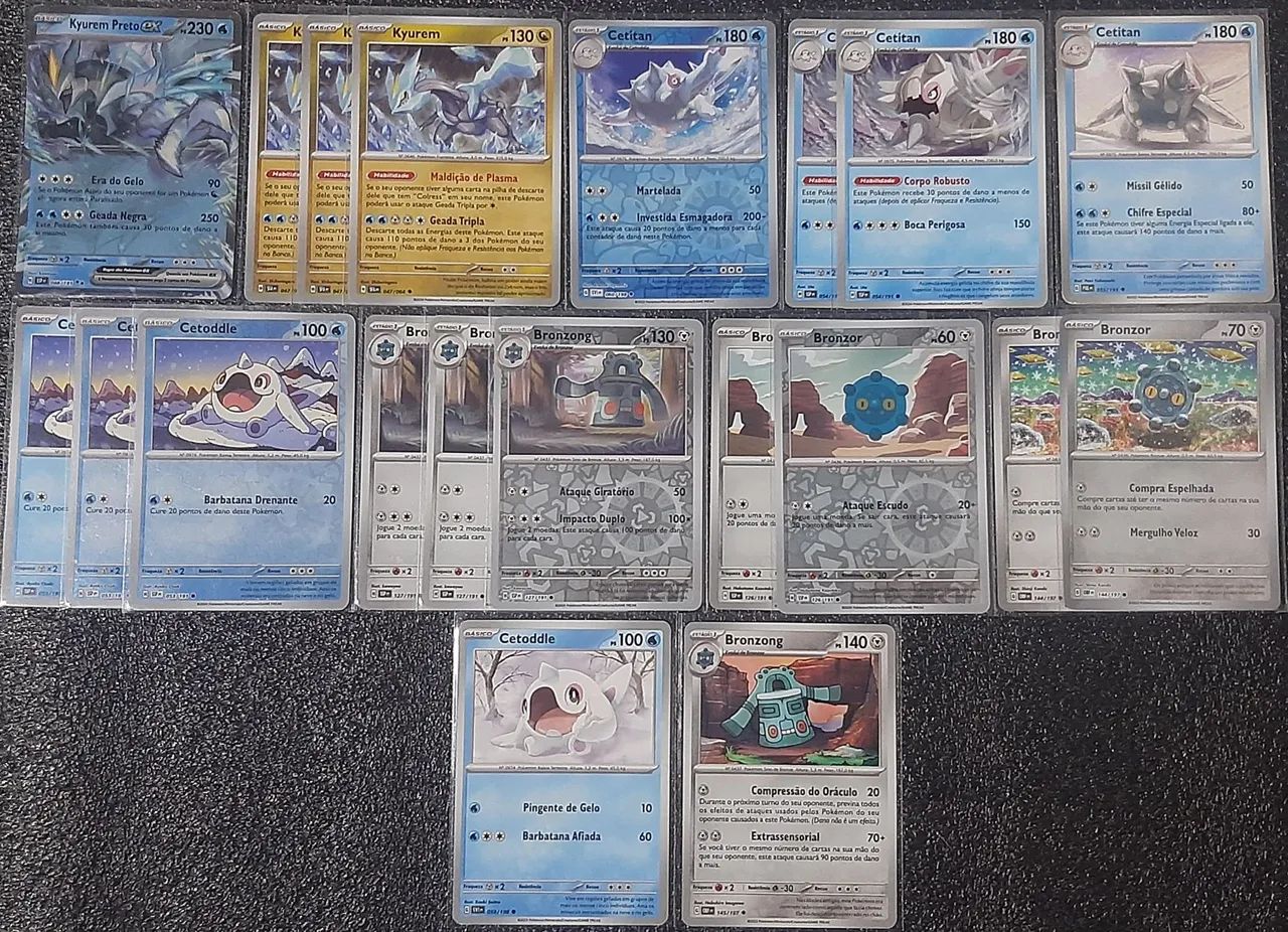 Deck kyurem preto ex cartas originais de pokémon
