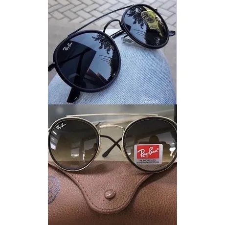 Proteção UV 400 Garantida - Óculos de Sol Ray-Ban Round Double Bridge