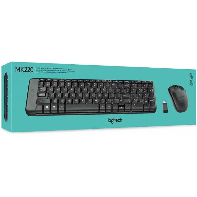 Combo Teclado e Mouse Logitech MK220 Sem Fio Black ABNT2 - Foto 5
