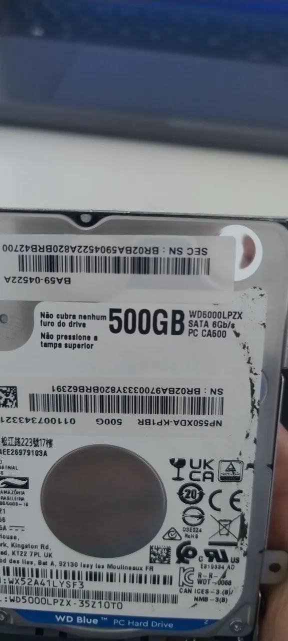 HD 500GB SATA 6Gb/s - WD Blue