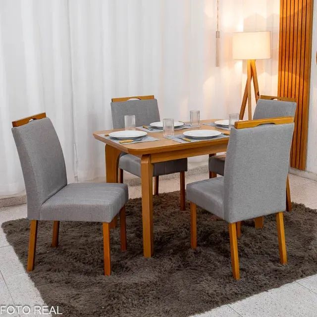 sala mesa de jantar com 4 cadeiras 