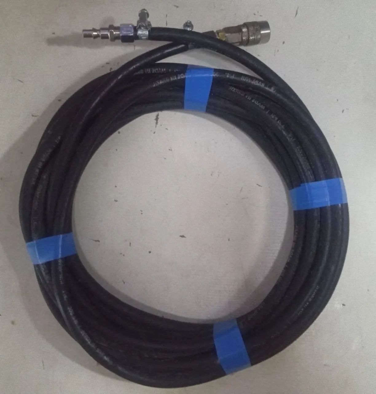 10-Meter Air Hose for Compressor and Spray Gun, Rubber with Quick Connect