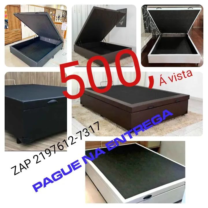Box Baú Casal 138x188cm(Pague na entrega)