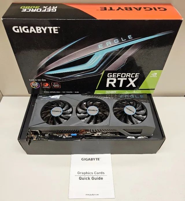 Placa de vídeo Gigabyte RTX 3080 10GB Oc Eagle Triple Fan LED - Foto 3