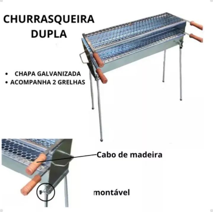 Churrasqueira Dupla - para espetinho 