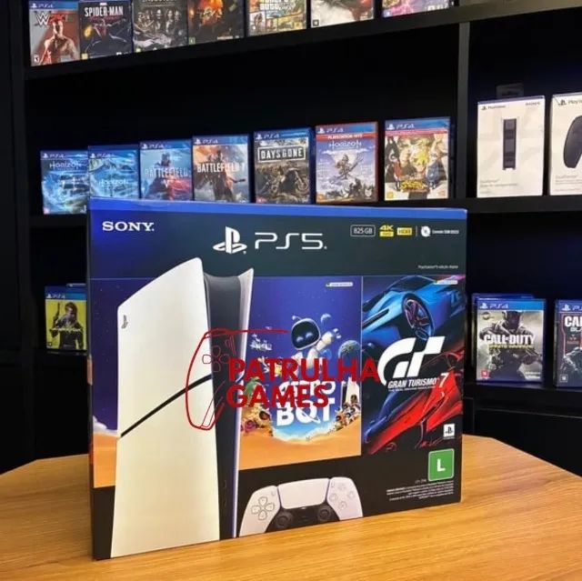 PS5 SLIM DIGITAL NOVO LACRADO + BRINDES + 60 JOGOS DIGITAIS LOJA FÍSICA BH
