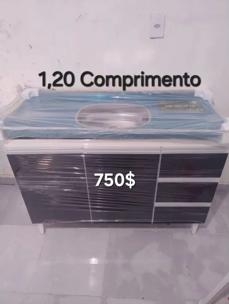 Balcão com pia de inox - Foto 2