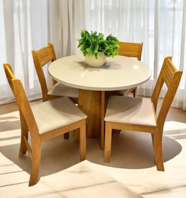 Mesa de Jantar Redonda Flipp  com 4 Cadeiras   -  Pronta Entrega! - Foto 2