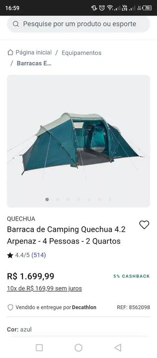 Barraca de camping kichua 2 quartos  - Foto 4