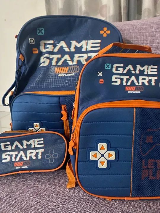 Kit Mochila Infantil Menino Game Start - Foto 2
