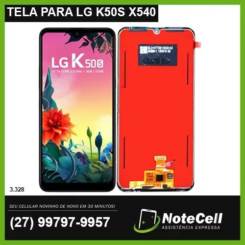 Tela Display Para Lg K50S Original X540 Preto 3.328 - Instalação Expressa Em 30 Minutos!