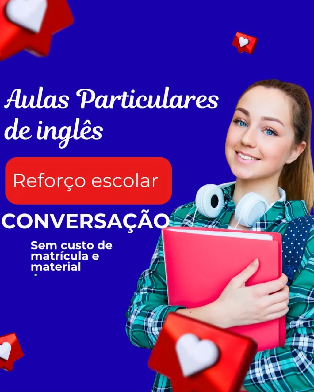 Aula particular de inglês. 
