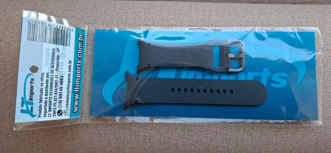Pulseira de silicone na cor grafite para Relogio Wacht 8 - Foto 6