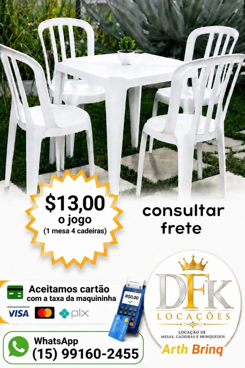 Alugamos mesas cadeiras e brinquedos 