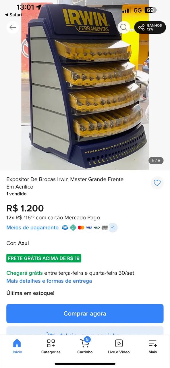 Expositor de brocas Irwin Grande original nunca usado  - Foto 4