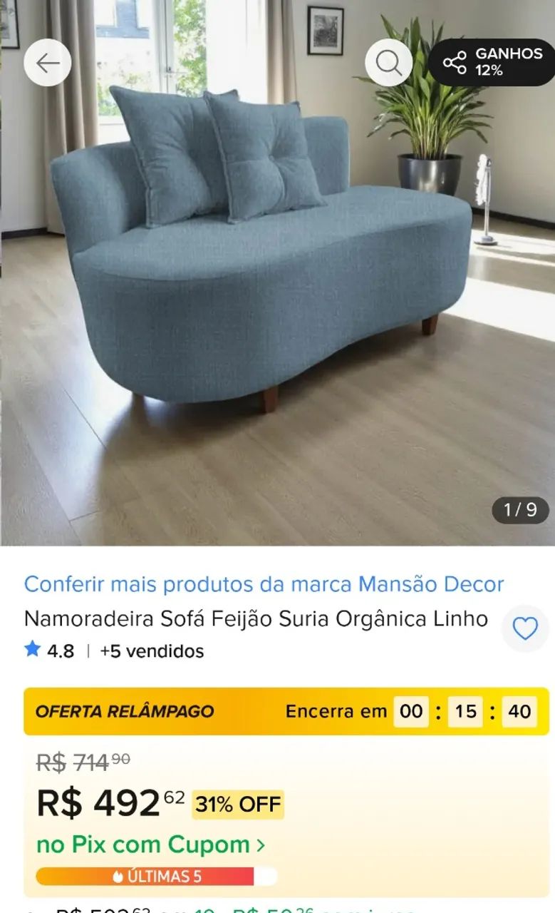 Sofá namoradeira - Foto 5