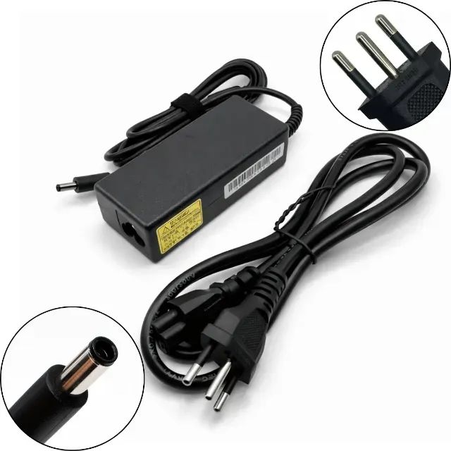 Fonte Carregador Original Dell 65W 19.5V 3.34A com Cabo de Força