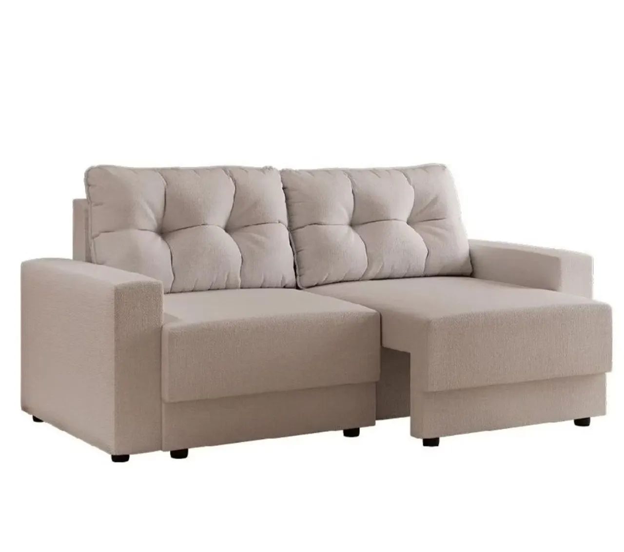 Sofá  3 lugares Off White linho novo