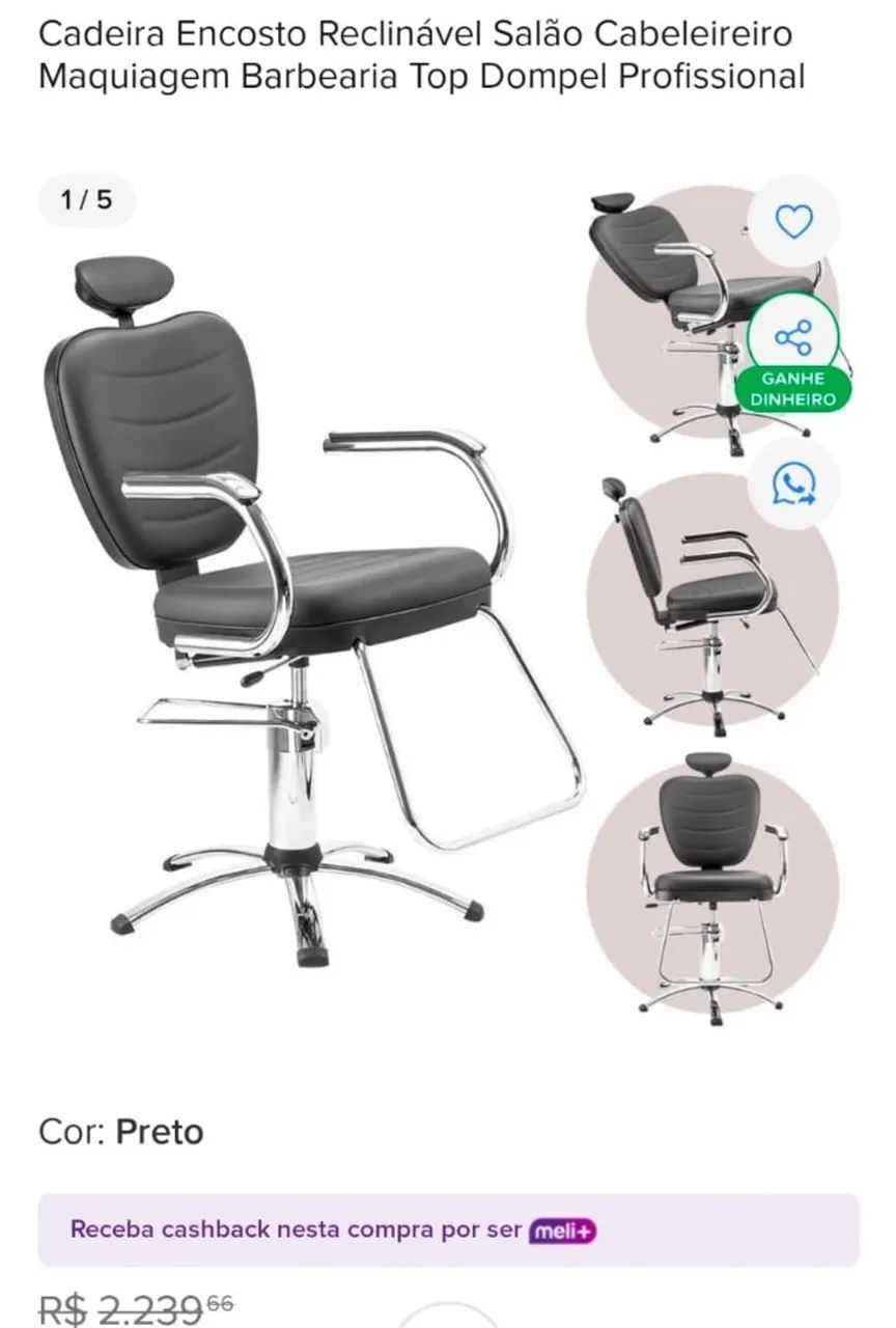 Cadeira para Barbearia 