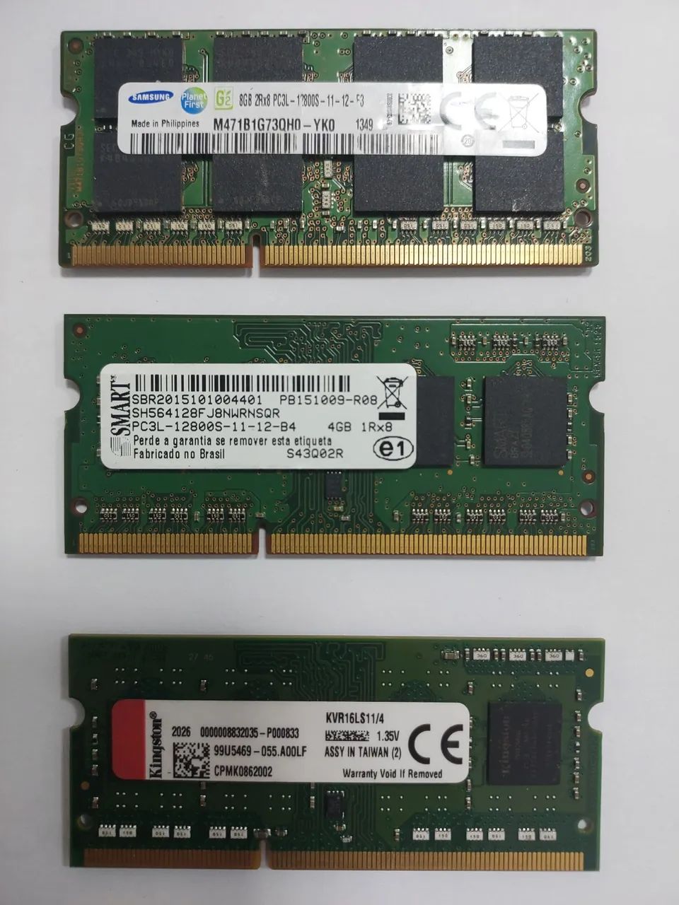 Memória 8GB DDR4  notebook e  DDR3 PC3L 