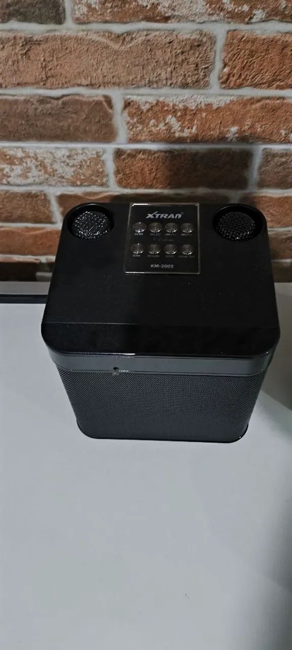 Caixa de som karaoke bluetooth com dois microfone sem fio  - Foto 4