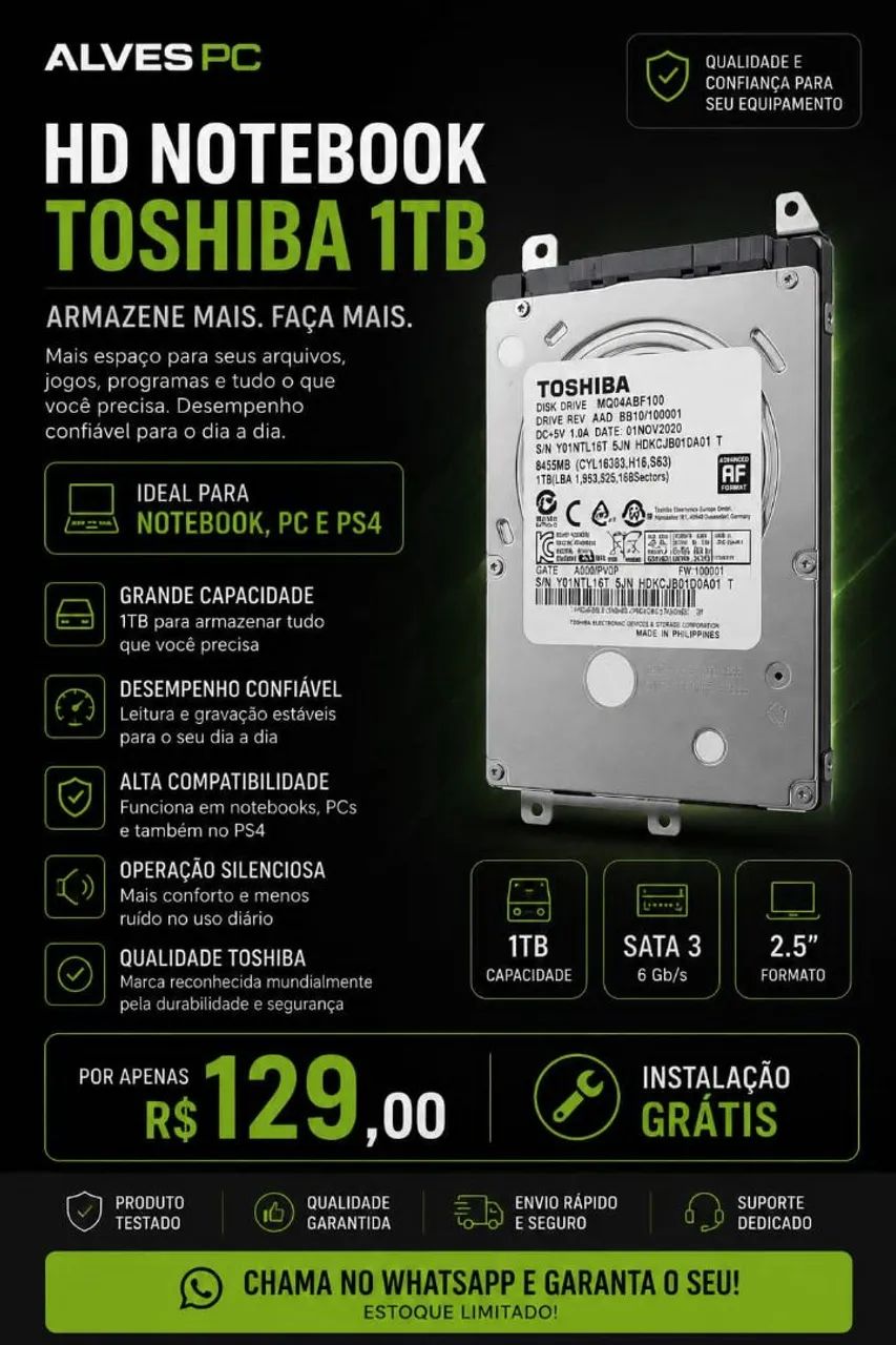 HD NOTEBOOK 1TB