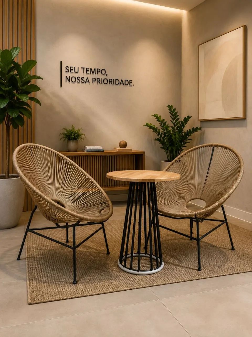 Conjunto de cadeias com mesa - Foto 2