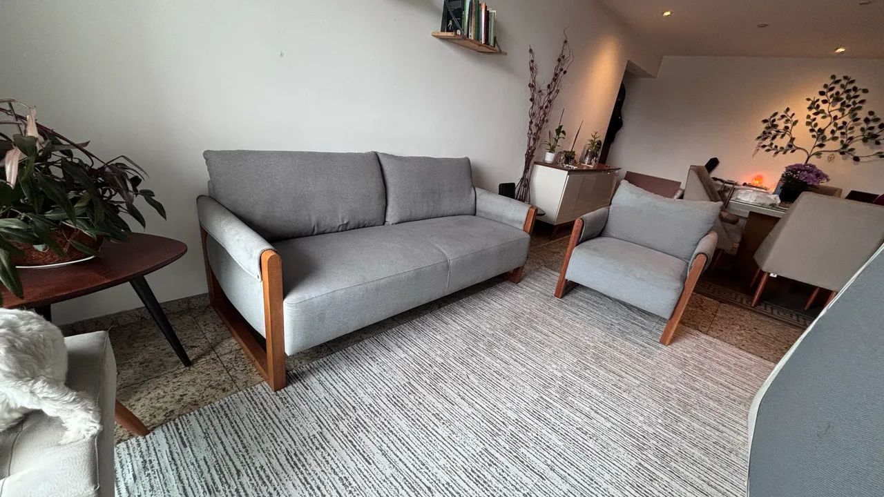 Sofá de 3 lugares mais poltrona  - Foto 2