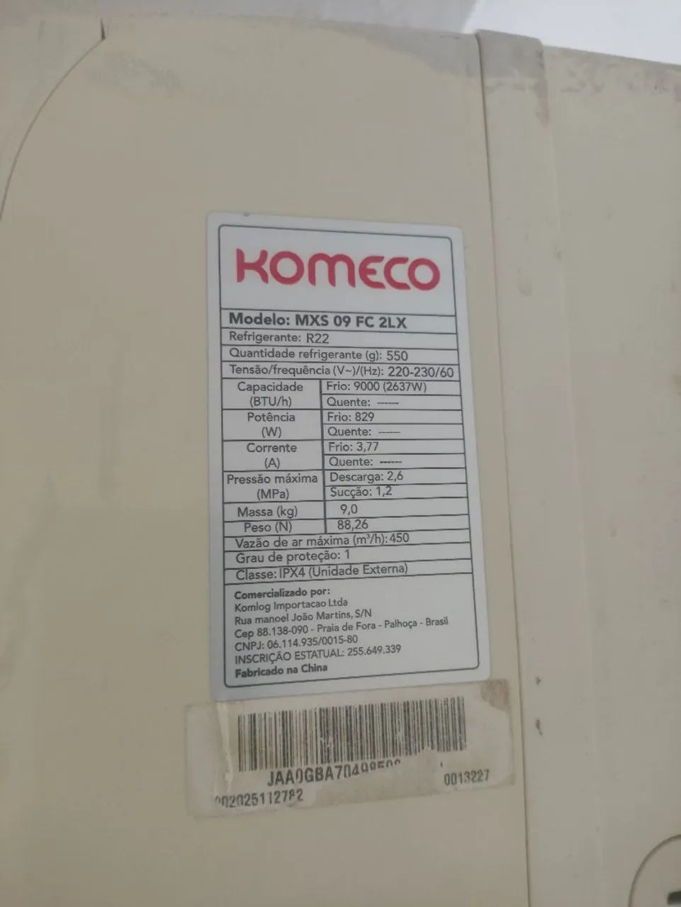 Ar condicionado Komeco 9.000btu - Foto 2