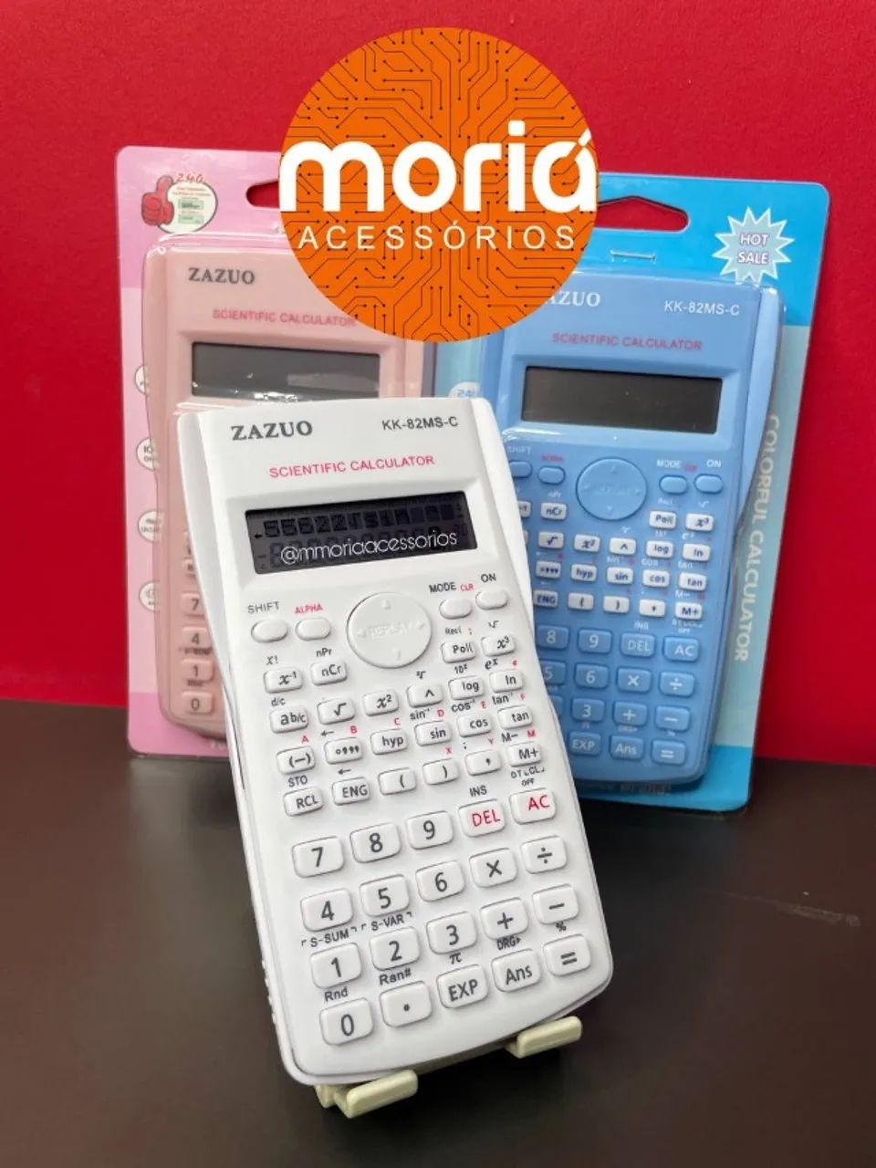 Calculadora Cientifica 82ms 240 Funções Display 2 Linhas com capa protetora Estudante