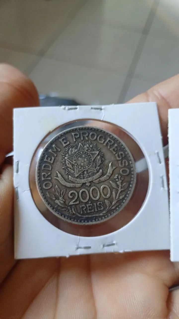 Moedas de prata 2 moedas de 2000 mil reis  - Foto 4