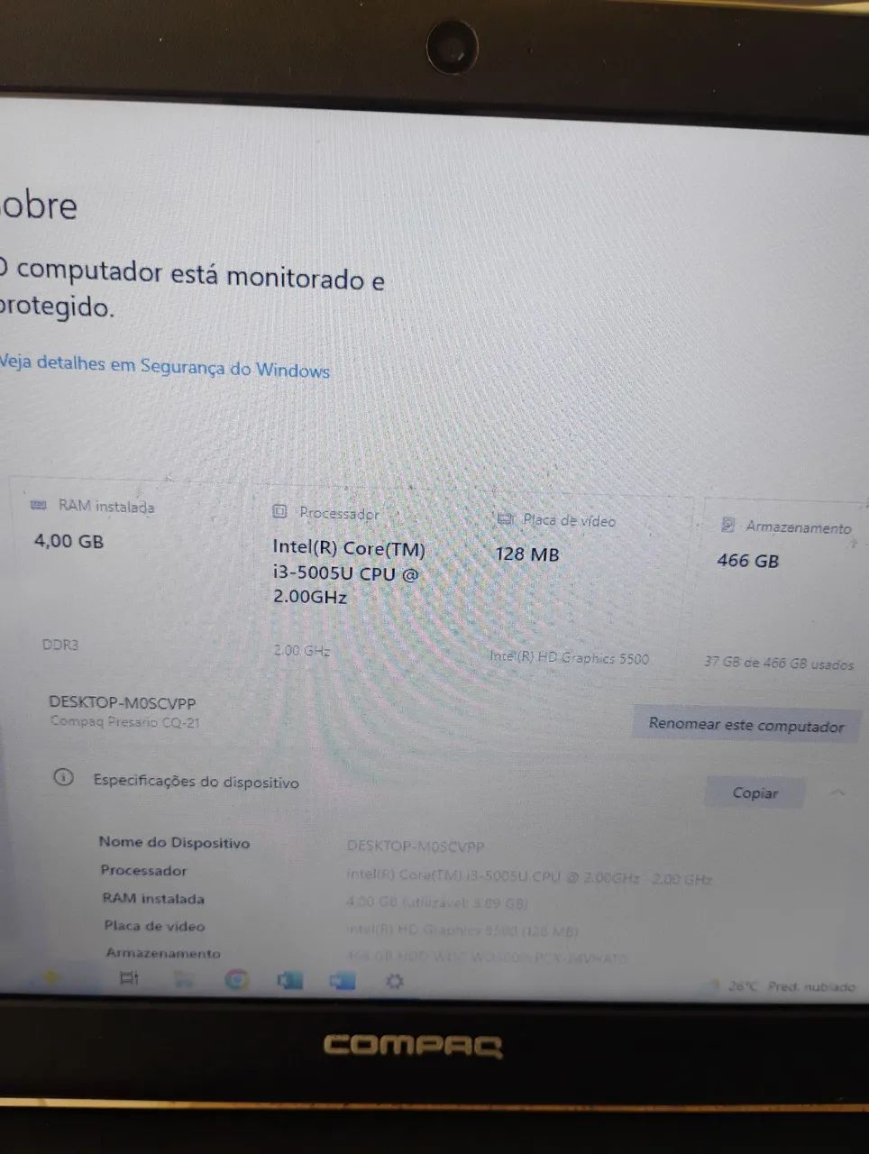 Notebook i3 5 geração 4gb hd500 - Foto 4