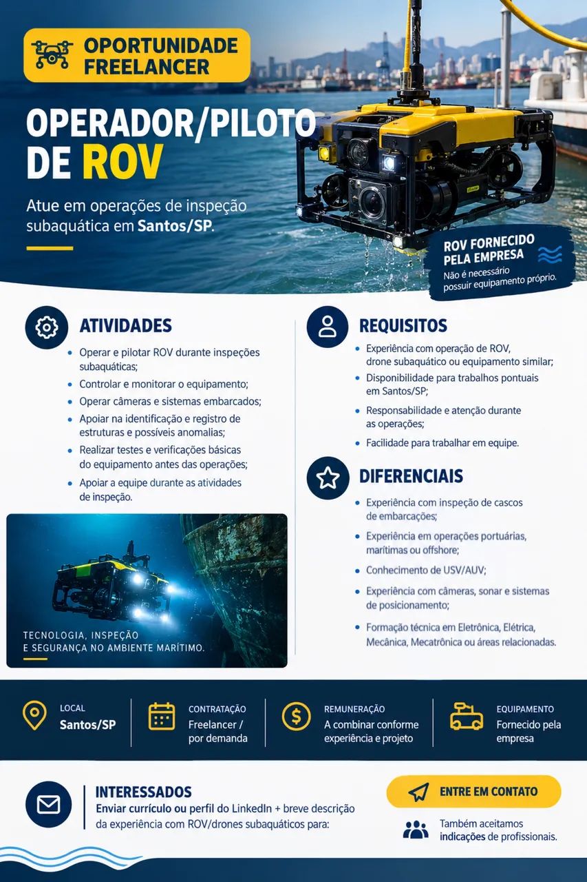 Freelancer - Operador / Piloto de ROV