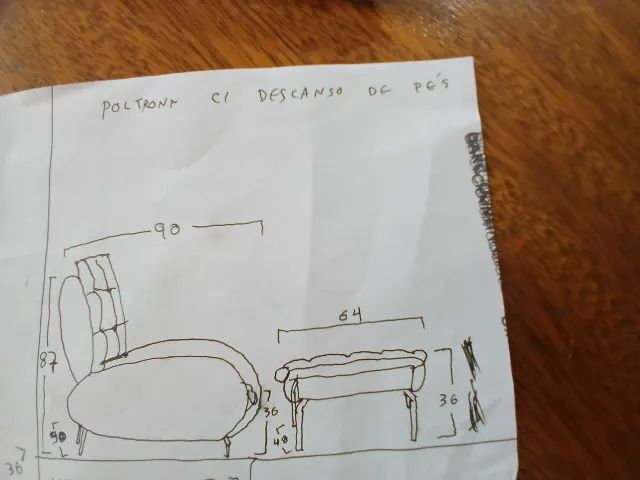 sofá 1 lugar COM DESCANSO DOS PES - Foto 5