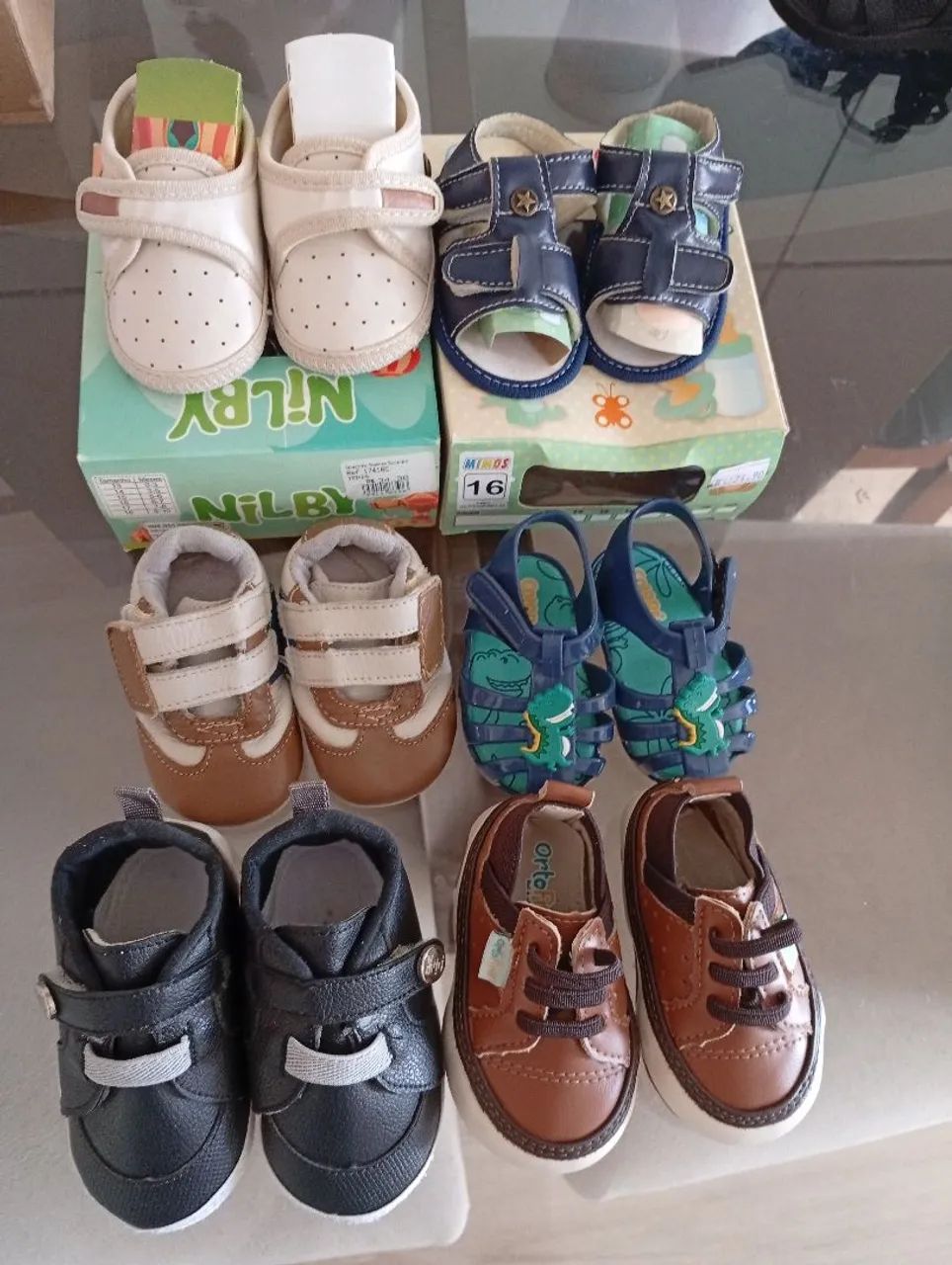 LOTE DE CALÇADOS PARA MENINO BEBÊ 