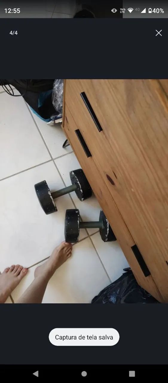 Pesos de cimento para treino completo ( barra + alteres ) - OFERTA