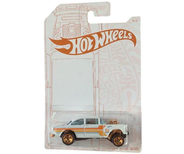 Hot Wheels 55 Chevy Bel Air Gasser -  Pearl & Chrome