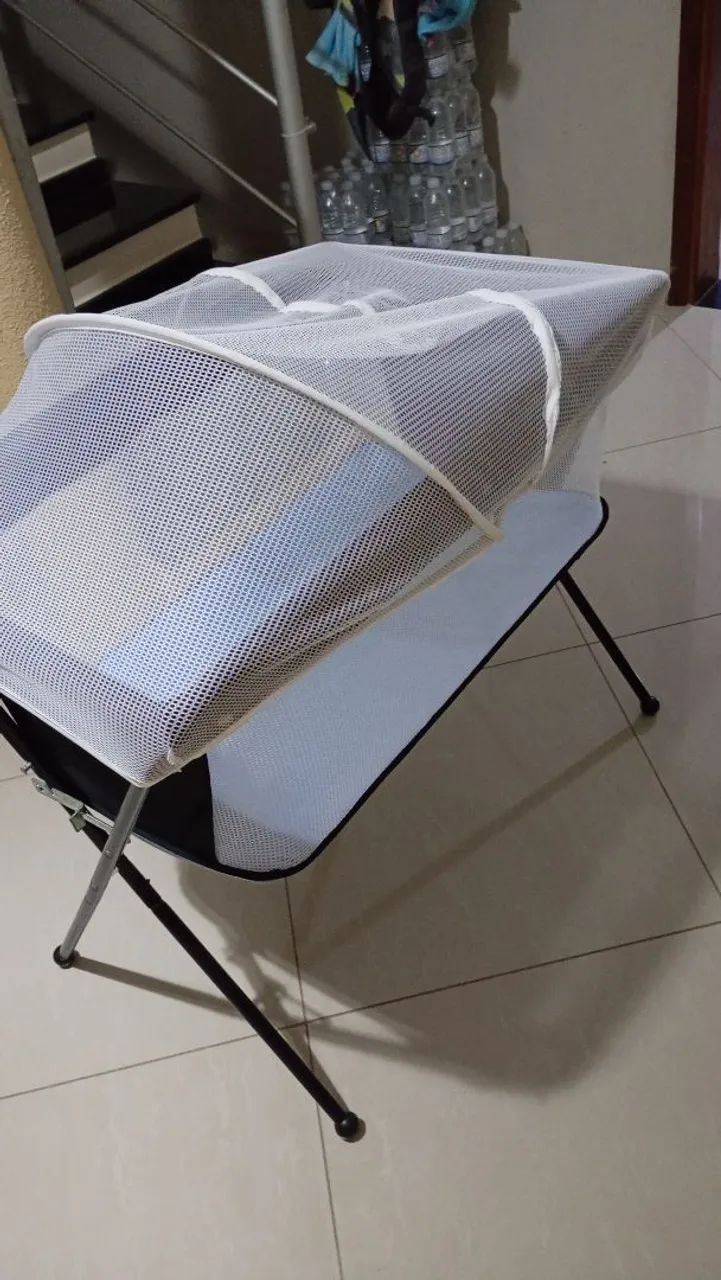 Berço de bebê portátil e canguru 