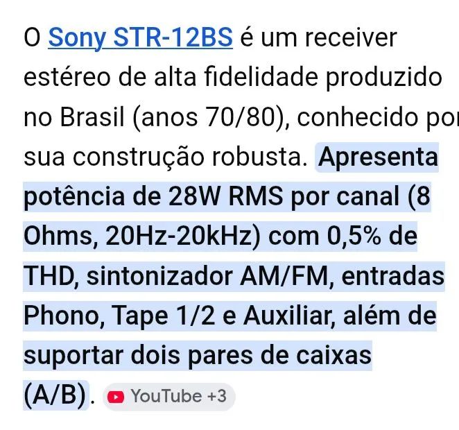 Reciever Sony str 12 bs  - Foto 5