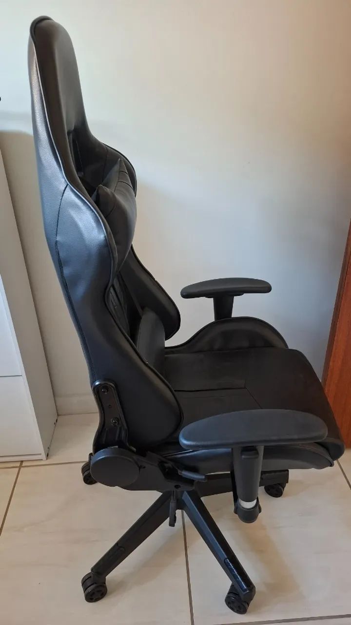 Cadeira Gamer Preta - Foto 4